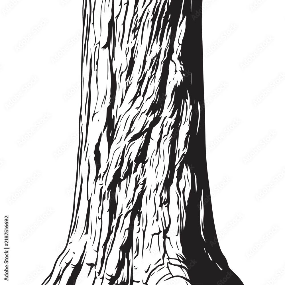 Fototapeta premium Closeup Tree Trunk Bark Showing Deep Natural Texture Details