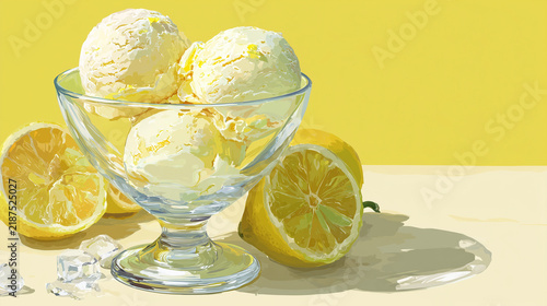 ice cream with lemon