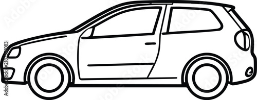 Side View of a Compact Car