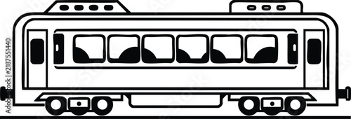 Side View of a Train Car on Tracks