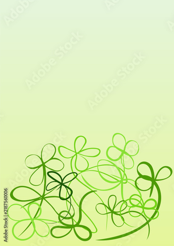 floral background with green leaves