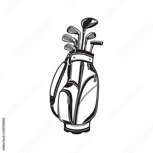golf bag vector