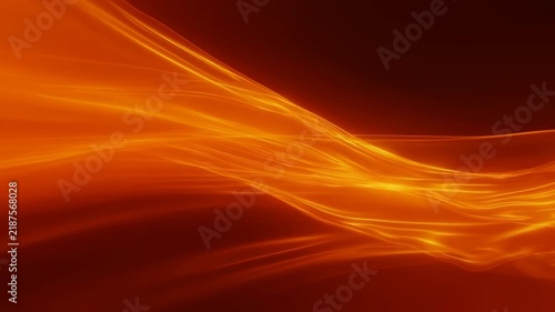 Orange light waves flow through a dark abstract digital space. Technology presentation, energy-themed title sequence, and digital media intro.