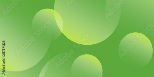 Abstract green and yellow gradient background with circle lines. Modern simple dynamic circles shapes element