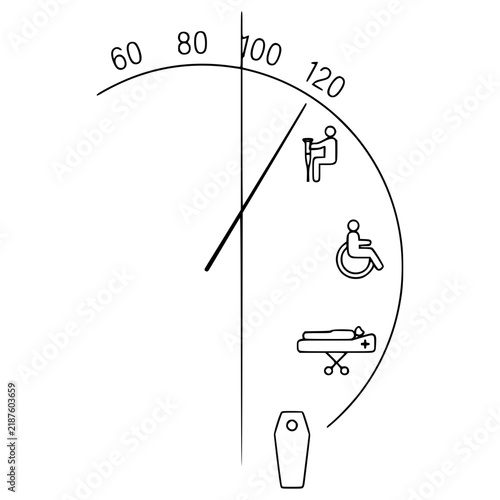 Automotive Fuel Gauge and Dashboard Line Art Collection