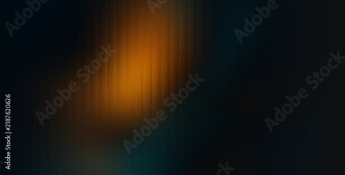 Abstract dark background with vertical lines and soft glowing orange light flare