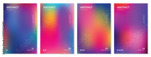 Gradient color artworks with modern abstract blurred Background. Templates for brochure, poster, banner, flyer, magazine, wall decor, cover, card etc. Vector illustration colorful design.