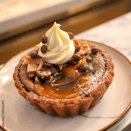 Gooey Chocolate Caramel Hazelnut Tart