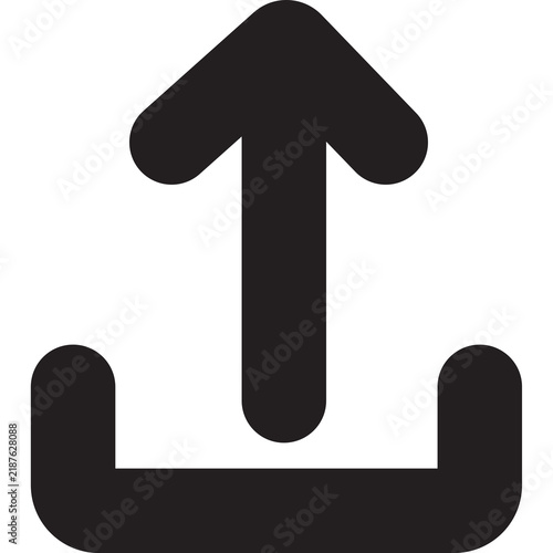 Obraz na płótnie Black upload icon vector illustration 