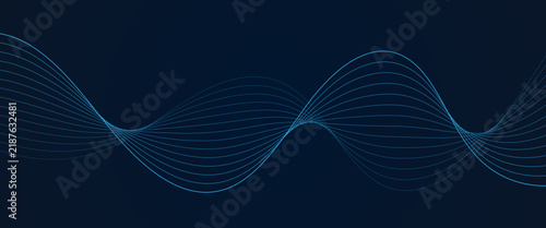 Vector wave dynamic curve lines transparent background with flowing digital energy waves technology concept modern backdrop vector design
