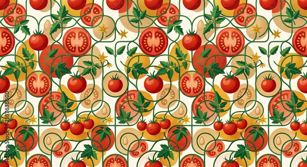 seamless pattern with tulips