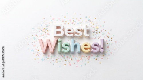 Quadro su tela A beautifully designed typographic image conveying heartfelt 'best wishes' for s