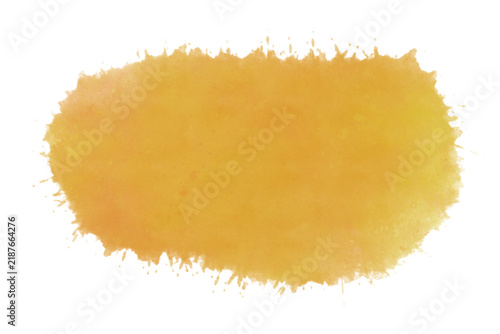 Watercolor Splash Yellow: A vibrant watercolor splash in a warm yellow hue, with soft, irregular edges, evokes a sense of artistic freedom and creativity, perfect for design elements.
