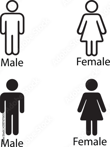 Black Male and Female Icons