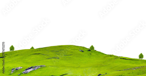фотографія Green hills panorama landscape isolated on white or transparent png