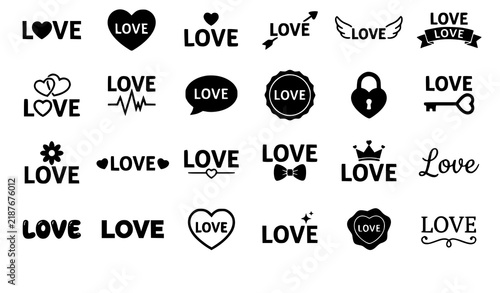 I Love You Hand Gesture Heart Love Black Silhouette Vector Icons