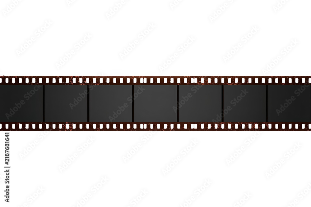 Fototapeta premium Brown vintage photographic film strip