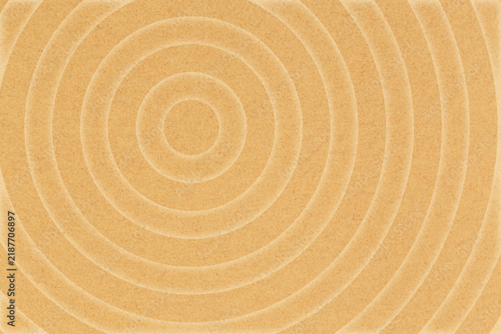 Fototapeta premium illustration of raked sand rings in Japanese Zen garden