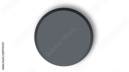 Elemento gráfico circular cinza com borda em relevo e fundo transparente, ideal para interfaces, botões, elementos de navegação e projetos digitais.