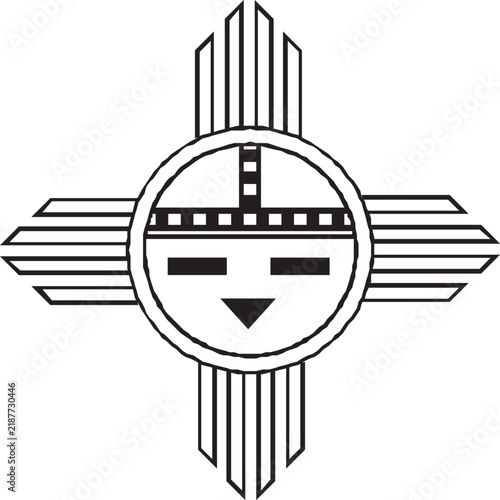 фотографія hopi kachina sun face