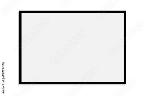 Simple black rectangular frame border with a thin line design