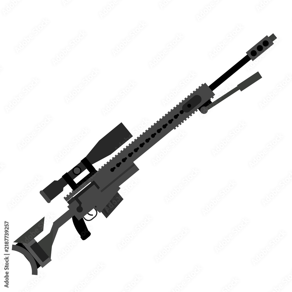 Fototapeta premium vector illustration sniper rifle