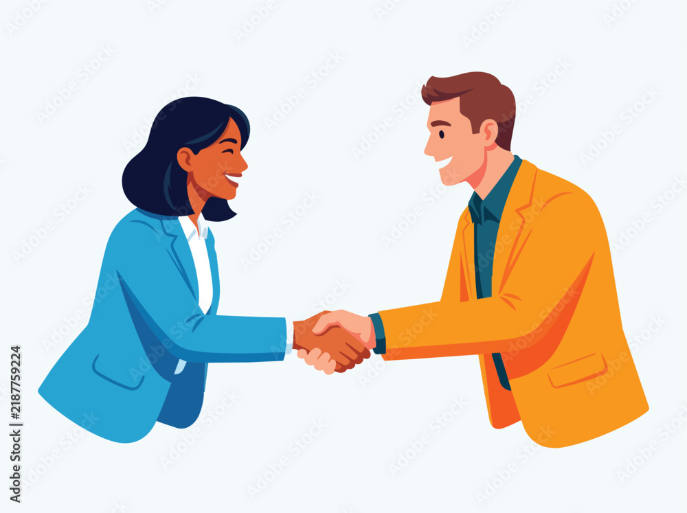Fototapeta premium Professional handshake between business colleagues