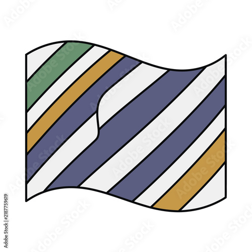 Waving flag with diagonal stripes