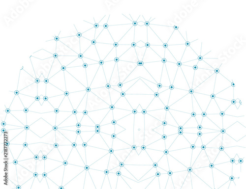 Abstract futuristic digital technology network connected with communication lines background	