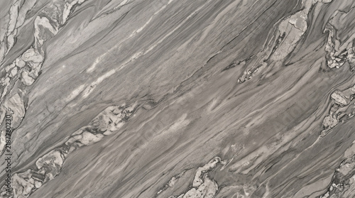 Polished Fior di Bosco grey marble texture with dramatic diagonal sweeping veins, ideal for modern kitchen countertop 3D material mapping, tech product stage mockups, and sophisticated background 