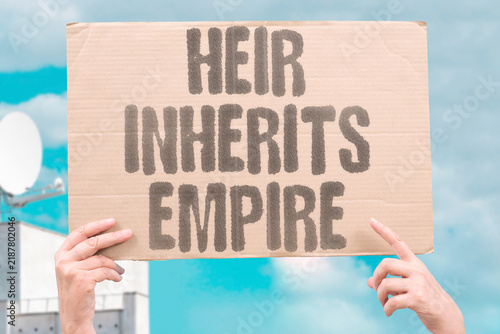 Fotografía "Heir inherits empire" Wealthy family member gains vast corporate control through birthright