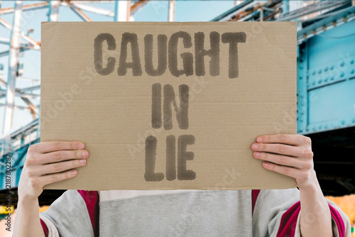 Konstfotografi "Caught in lie" Official exposed for false statements or contradictory actions