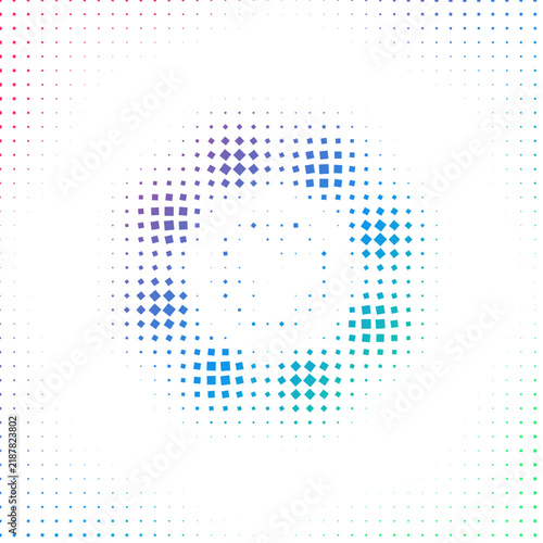 Colorful halftone circle abstract background for technology design