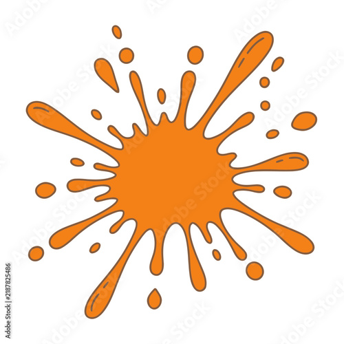 Orange paint splash