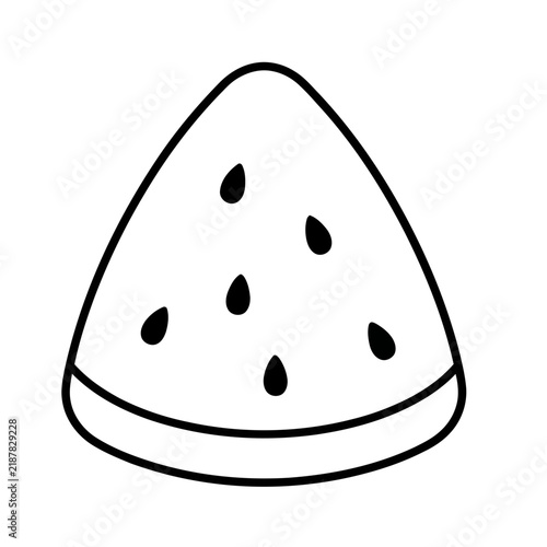 Watermelon slice outline