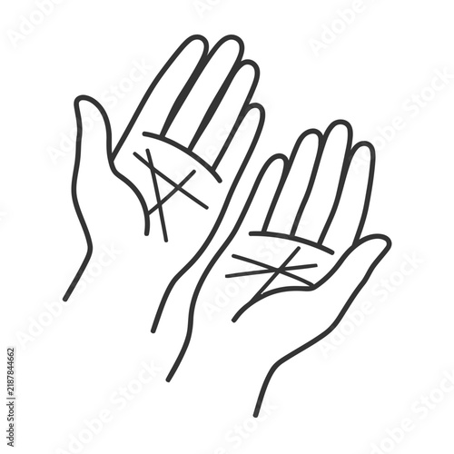 Palmistry Hands with Lines