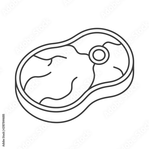 Raw steak icon