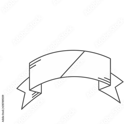 Ribbon Banner Outline