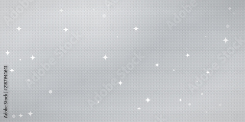 Sparkling star-shaped lights glitter and glow on a soft, light grey gradient background, creating a magical and ethereal ambiance.