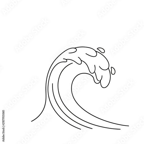 Stylized wave illustration