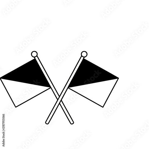 Two Crossed Flags