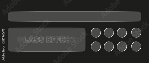This sleek modern interface design showcases a sophisticated glass effect utilizing transparency and layered elements to create a visually stunning user experience with a dark