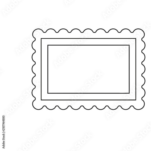 Rectangular frame with scalloped edges