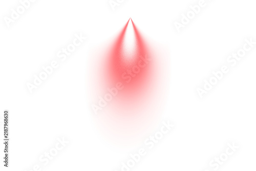 Abstract red light burst flare on a white background with glowing effect radiant beam optical flare light streak design element digital effect
