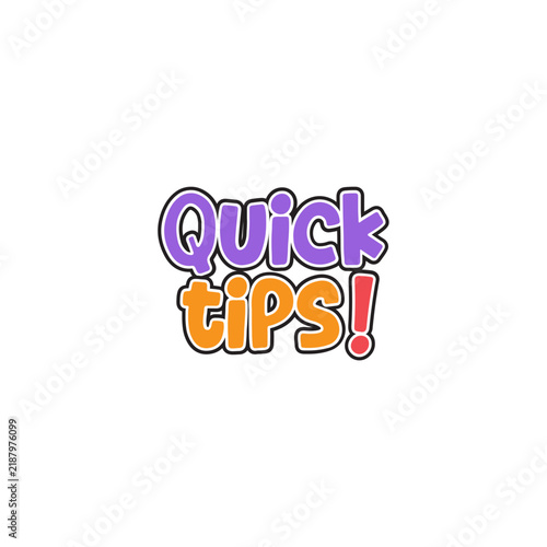 Quick Tips Typography Colorful.