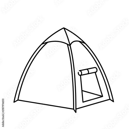 Outline of a camping tent