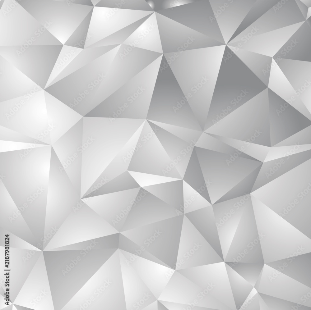Obraz premium Abstract Grey Low Poly Geometric Background