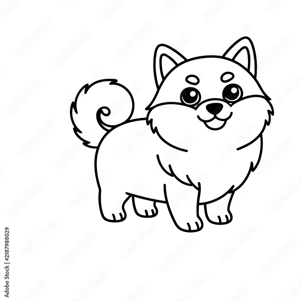 Obraz premium Cute cartoon dog