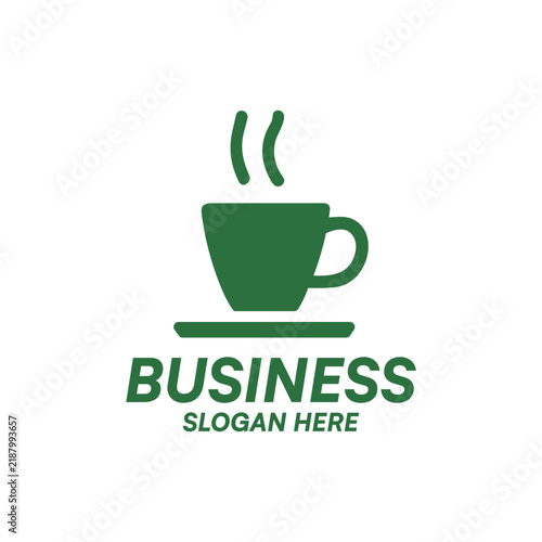 Minimalist coffee cup icon logo design