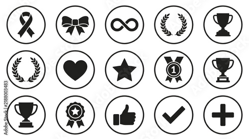 black and white icons